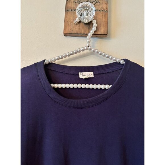 NWT Ten Sixty Sherman Girls Size XL Blue Long Sleeve Top Floral Hem Zipper Trim - Picture 2 of 5